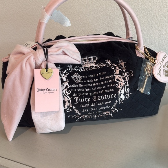Juicy Couture Handbags - Juicy Couture Life’s a Fairy Tale Bowler Tote Bag New